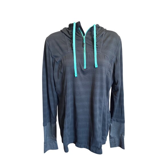 MPG Tops - MPG Mondetta Performance Gear Womens Hoodie Size L Thumbholes Gray Black Yoga